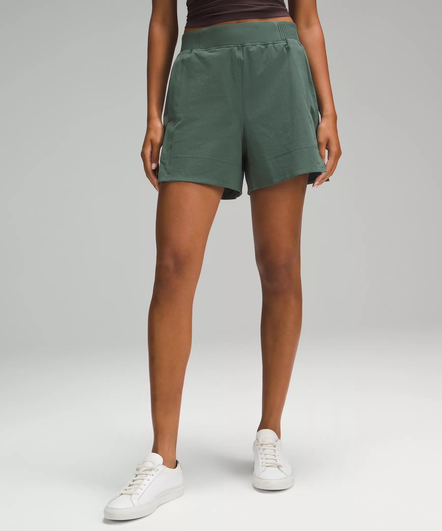 Stretch Woven Relaxed-Fit High-Rise Short 4" | Women's Shorts | lululemon | Lululemon (US)