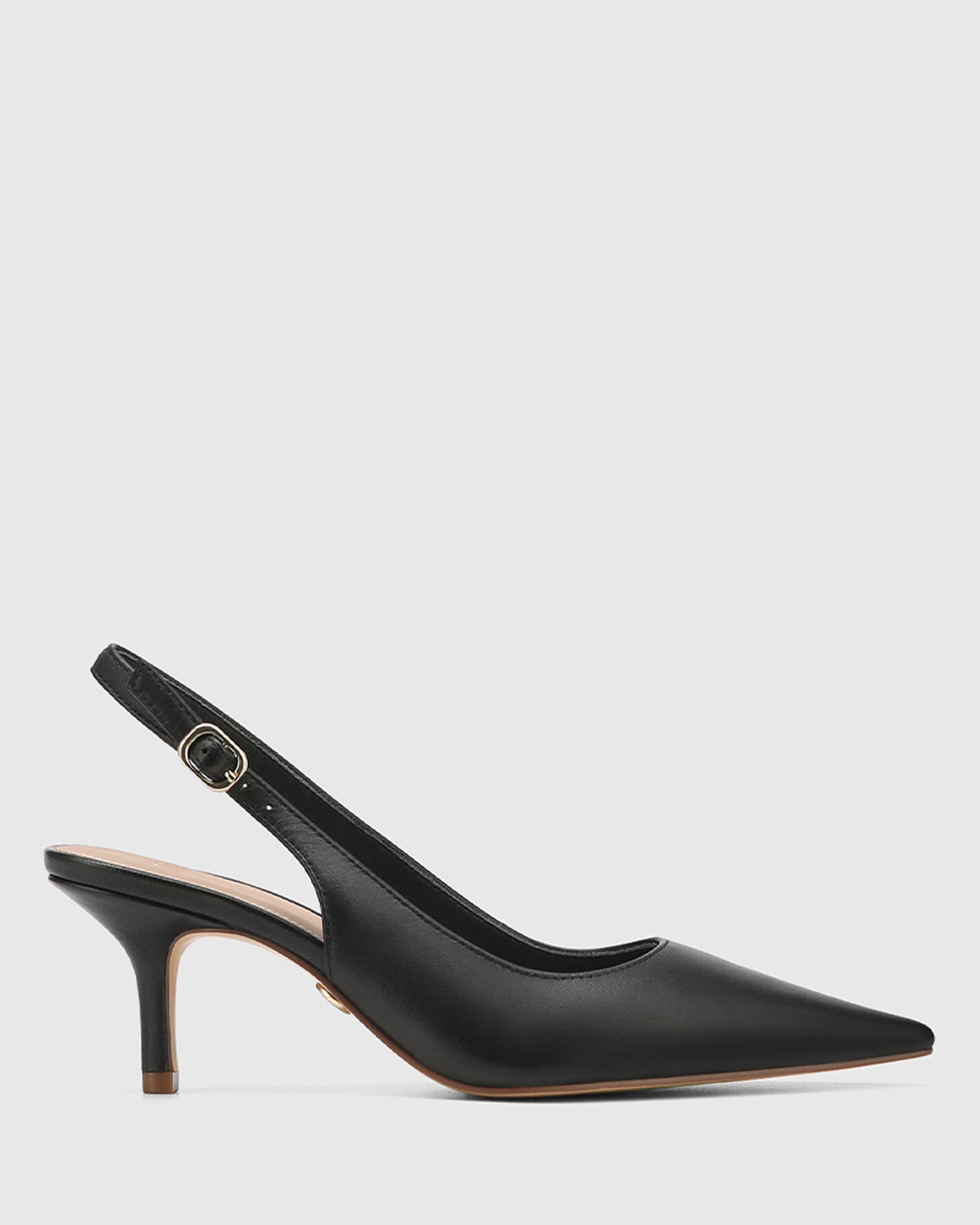 Leia Black Leather Slingback | Wittner
