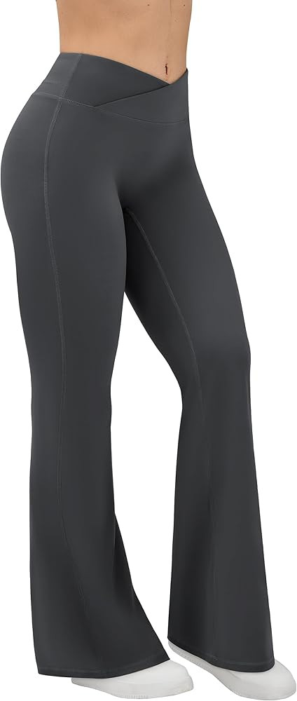 EUYZOU Yoga Pants Women High Waist Casual Soft Crossover Straight Leg Bottoms Leggings | Amazon (US)