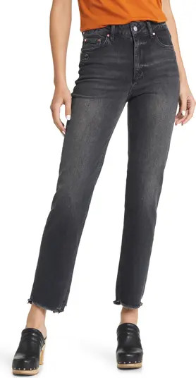 Women's Stella Raw Hem Straight Leg Jeans | Nordstrom