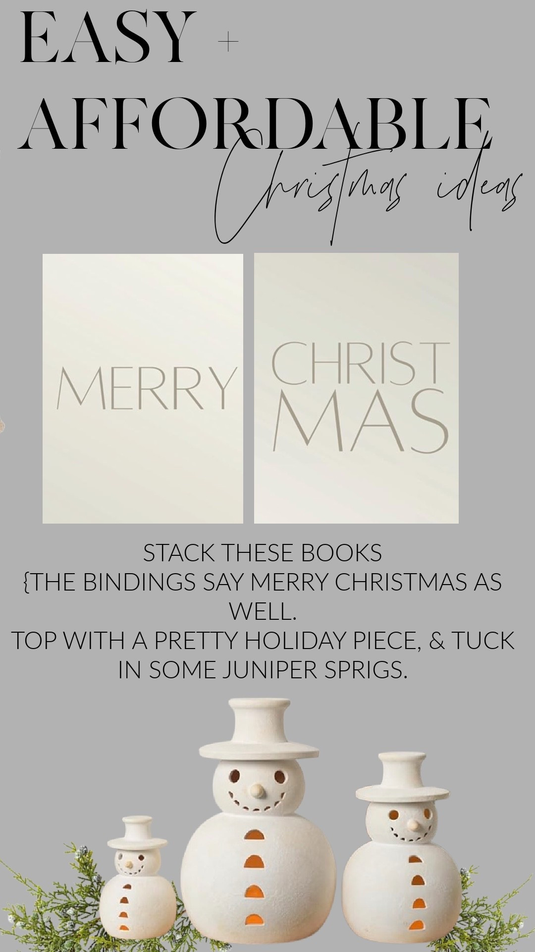 Cozy Christmas vignette idea 🎄🤍
Holiday books + a cute accent = instant magic.
Shop the look ↓

#HolidayDecor #LTKfinds #NeutralHoliday

#LTKHoliday #LTKSeasonal #LTKHome