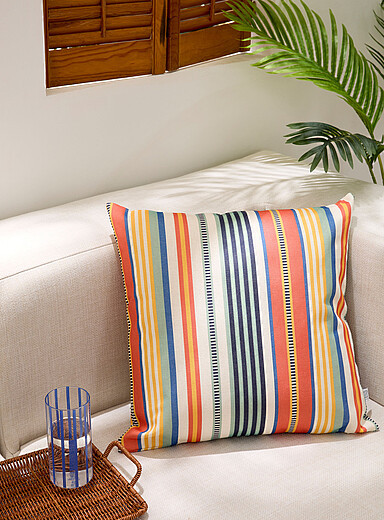 Colourful stripes removable-cover outdoor cushion50 x 50 cmLive Outside exclusive collection | Simons