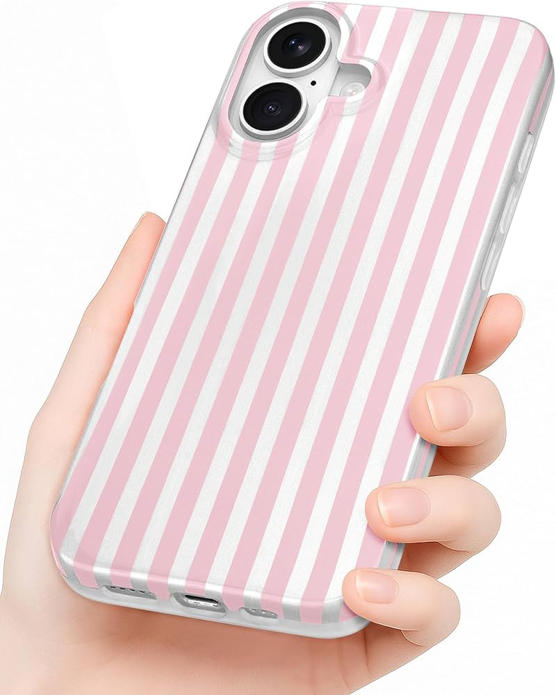 Compatible with iPhone 17 Case, with Aesthetics Striped Design Case for Women Girl, Cute Fashion ... | Amazon (US)