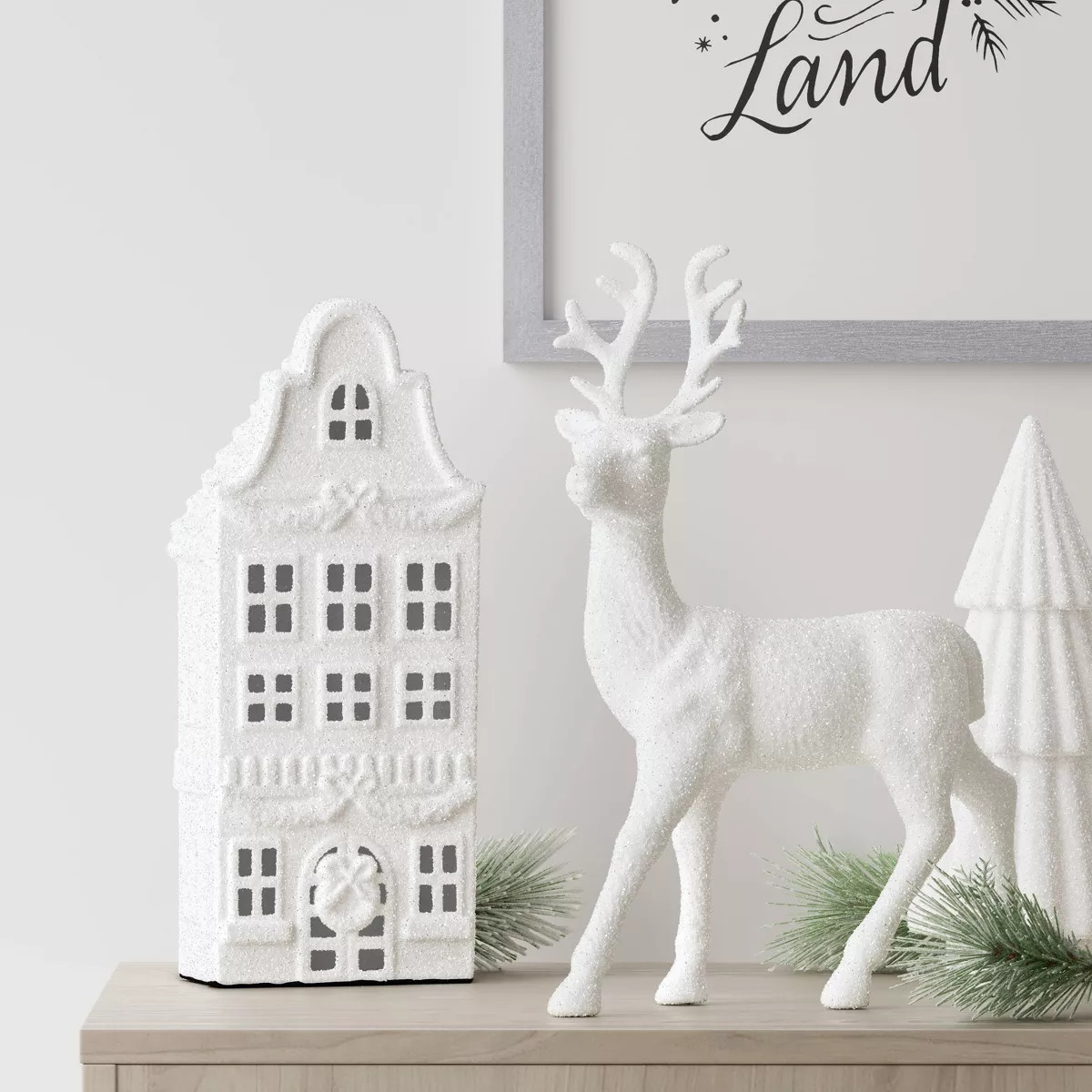 Glittered House Christmas Village Building - Wondershop™ | Target