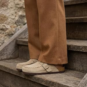 CUSHIONAIRE Canoe Genuine Suede Clogs for Women Footwear with Moc Toe Design – Casual Slip On W... | Amazon (US)