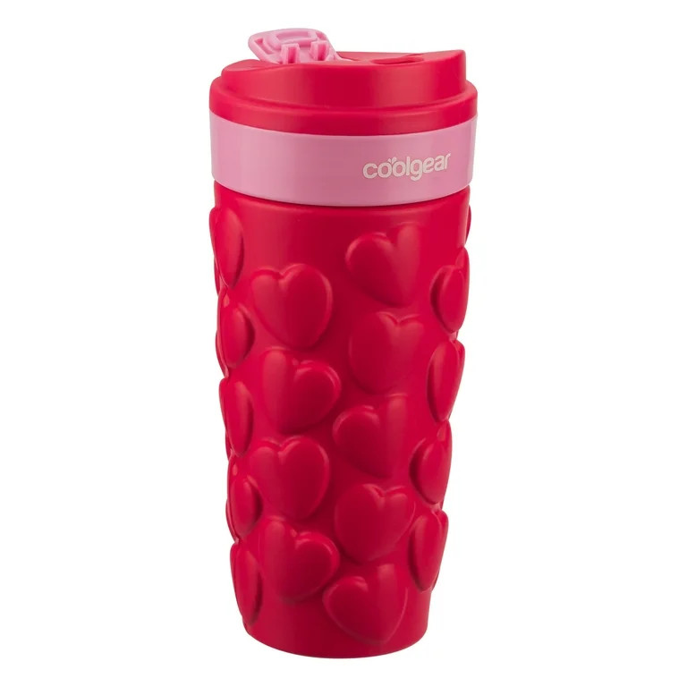 Cool Gear 20 Fluid Ounce Heart Sleeve Coffee Tumbler - Red | Walmart (US)