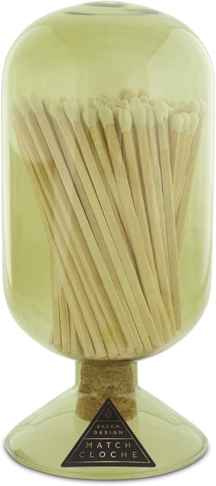 Skeem Design Glass Match Cloche with Striker - Moss - 120 Small Match Sticks | Amazon (US)