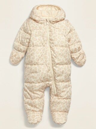 Unisex Leopard-Print Water-Resistant Snowsuit for Baby | Old Navy (US)