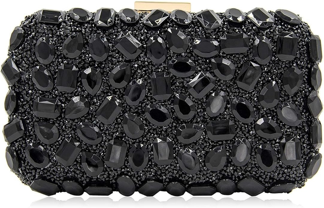 Milisente Clutch Purses For Women, Crystal Clutches Evening Bags Gemstone Clutch Purse For Weddin... | Amazon (US)