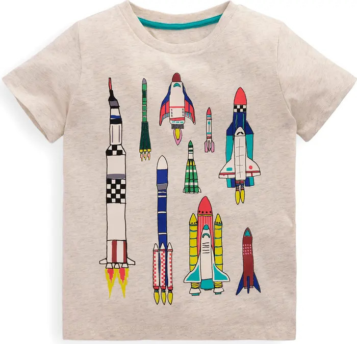 Mini Boden Kids' Rockets Short Sleeve Graphic T-Shirt | Nordstrom | Nordstrom