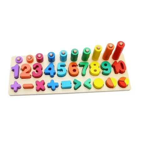 Wooden Baby Intelligence Logarithmic Board Computing Game Intelligence Wooden Toys Puzzles Board Col | Walmart (US)