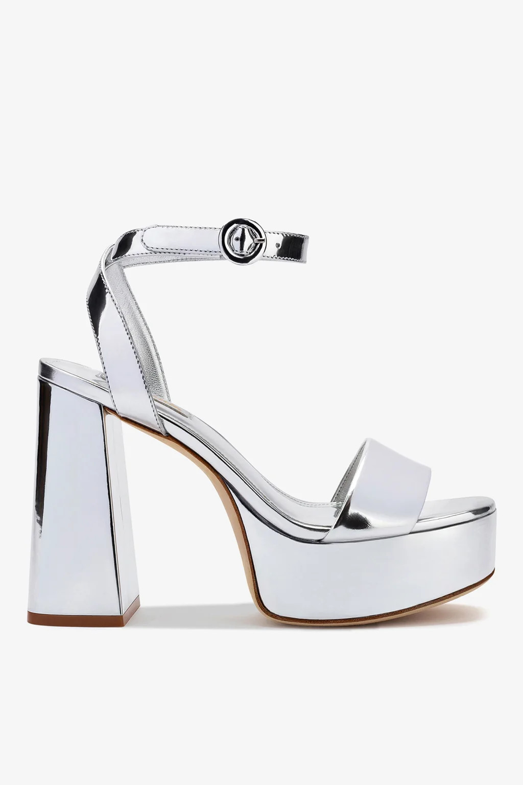 Dolly Sandal In Silver Specchio | Larroude