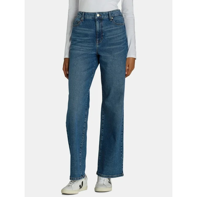 No Boundaries High Rise Baggy Jeans with Wide Leg, Women's, Sizes XXS-XXL | Walmart (US)