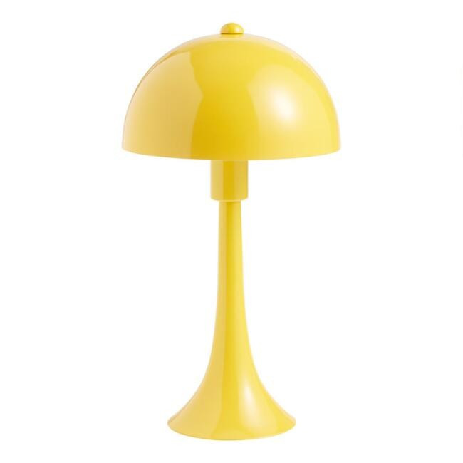 Yellow Metal Mushroom Table Lamp | World Market