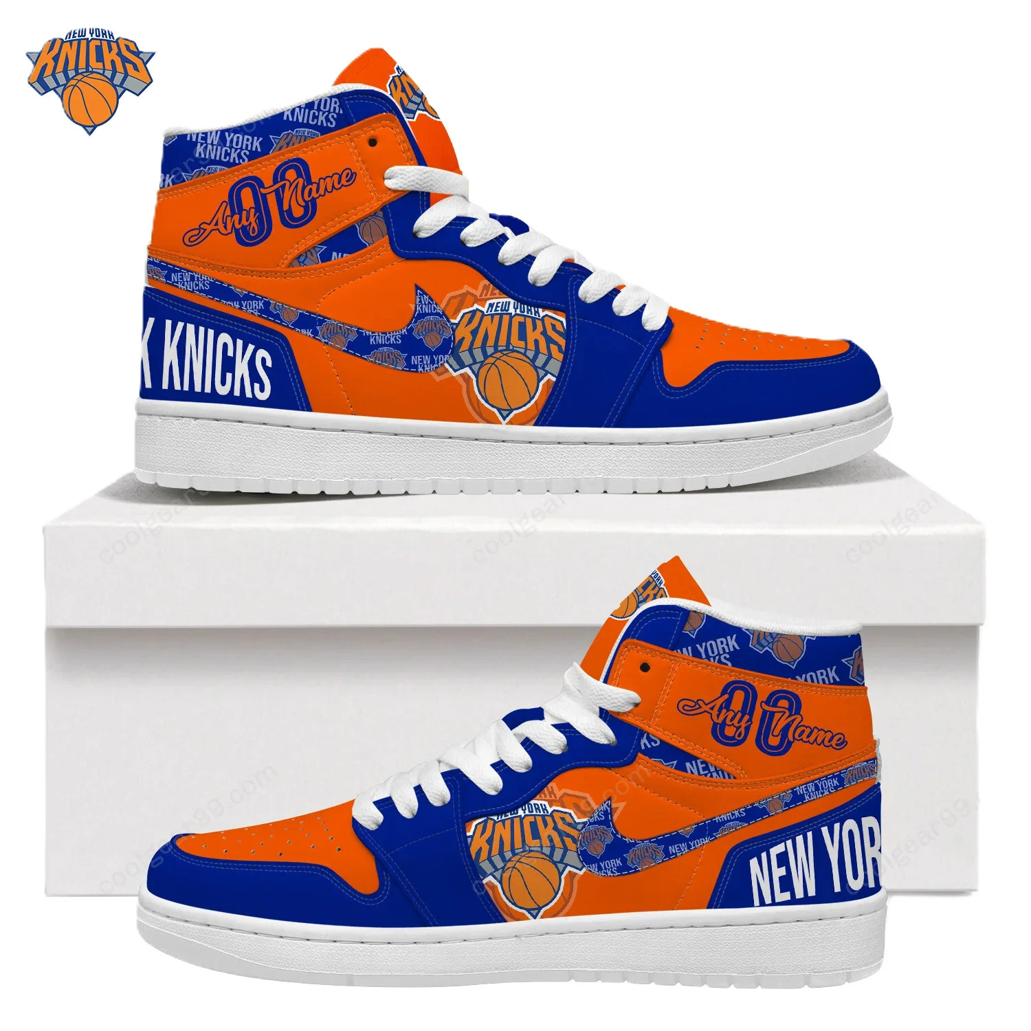 LIMITED EDITION - NEW CUSTOMIZED NBA04 NY KNICKS AIR JORDAN SNEAKERS | Shop.app