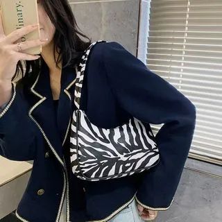 Zebra Print Faux Leather Shoulder Bag | YesStyle Global