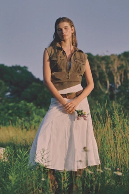 Pintuck Midi Skirt | Anthropologie (US)