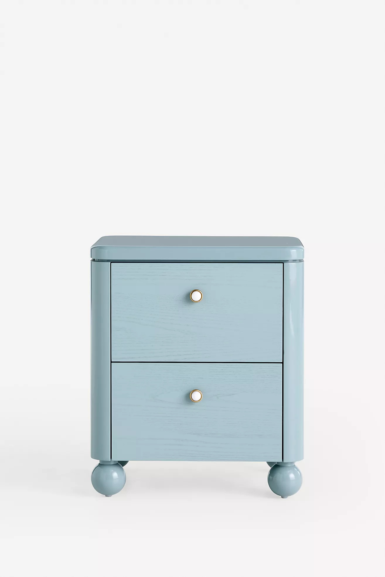 Tasha Lacquer Two-Drawer Nightstand | Anthropologie (US)