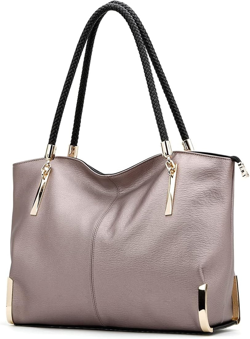 Large Leather Tote Purses and Handbags for Women Designer Pocketbook Purse Lady Shoulder Handbag | Amazon (US)