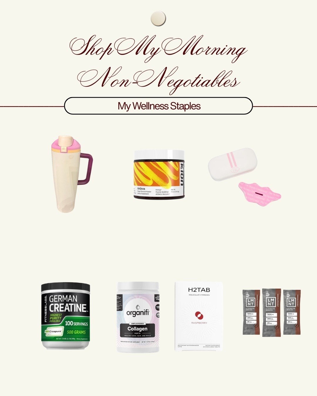 My morning non- negotiables 💫

#LTKOver40 #LTKfitnessgoals #LTKmorningroutine