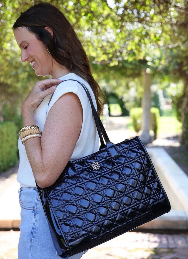 Shane Tote Black Patent LQ | Caroline Hill