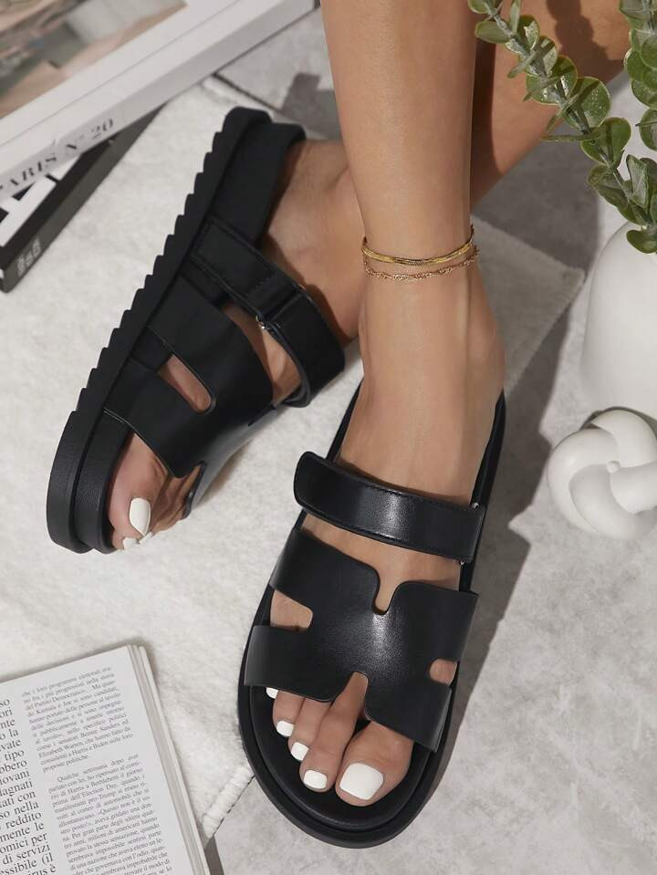 SHUZIA Women's Versatile Platform Sandals Summer Shoes Spring Shoes Spring Break Easter Vacation Shoes Casual Shoes Beach Shoes Mother's Day Present | SHEIN