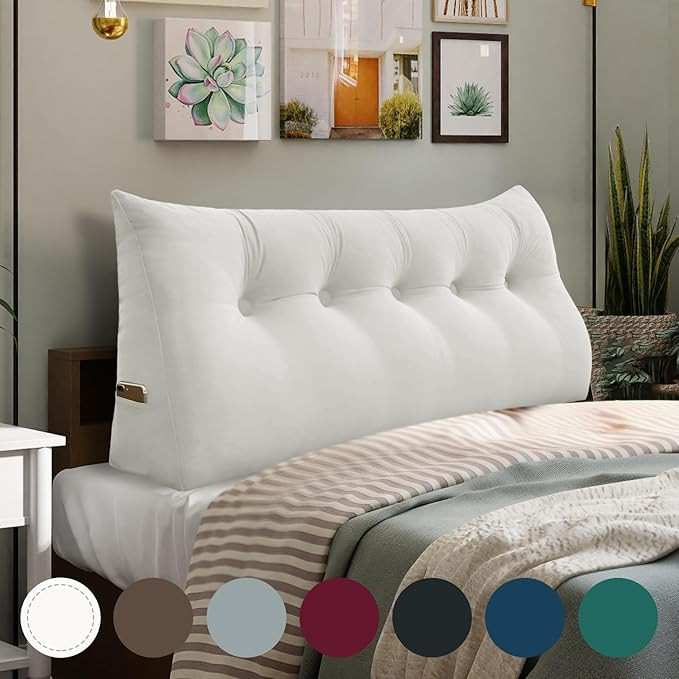 WOWMAX Wedge Pillow Headboard Queen Triangular Headboard Pillow Queen Bed Wedge Pillow for Headbo... | Amazon (US)