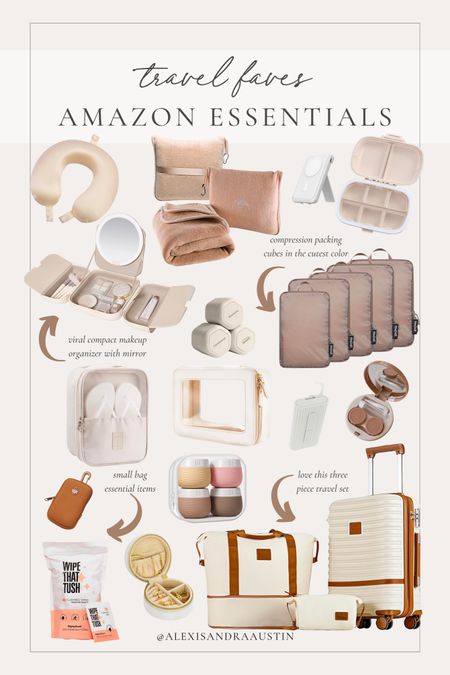 My fave Amazon travel essential finds! Aesthetic and useful items to make traveling a bit easier

Travel finds, organization finds, travel essentials, found it on Amazon, travel blanket, neck pillow, compact packing cubes, travel toiletries, luggage set, aesthetic finds, neutral finds, what’s in my bag, makeup case, shoe storage, found it on Amazon, affordable finds, spring break travel, shop the look!

#LTKSeasonal #LTKtravel #LTKhome