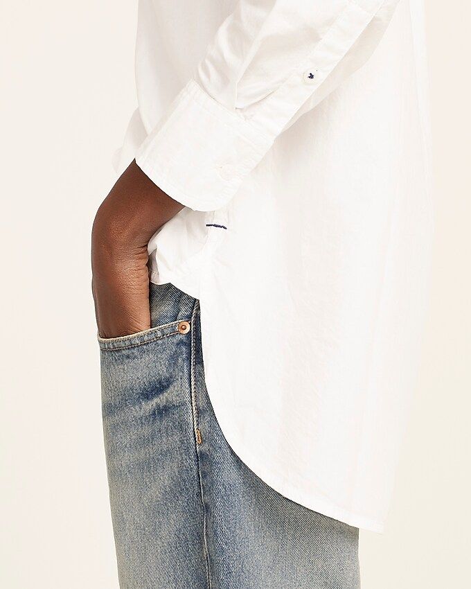 Tall relaxed-fit washed cotton poplin shirt | J.Crew US