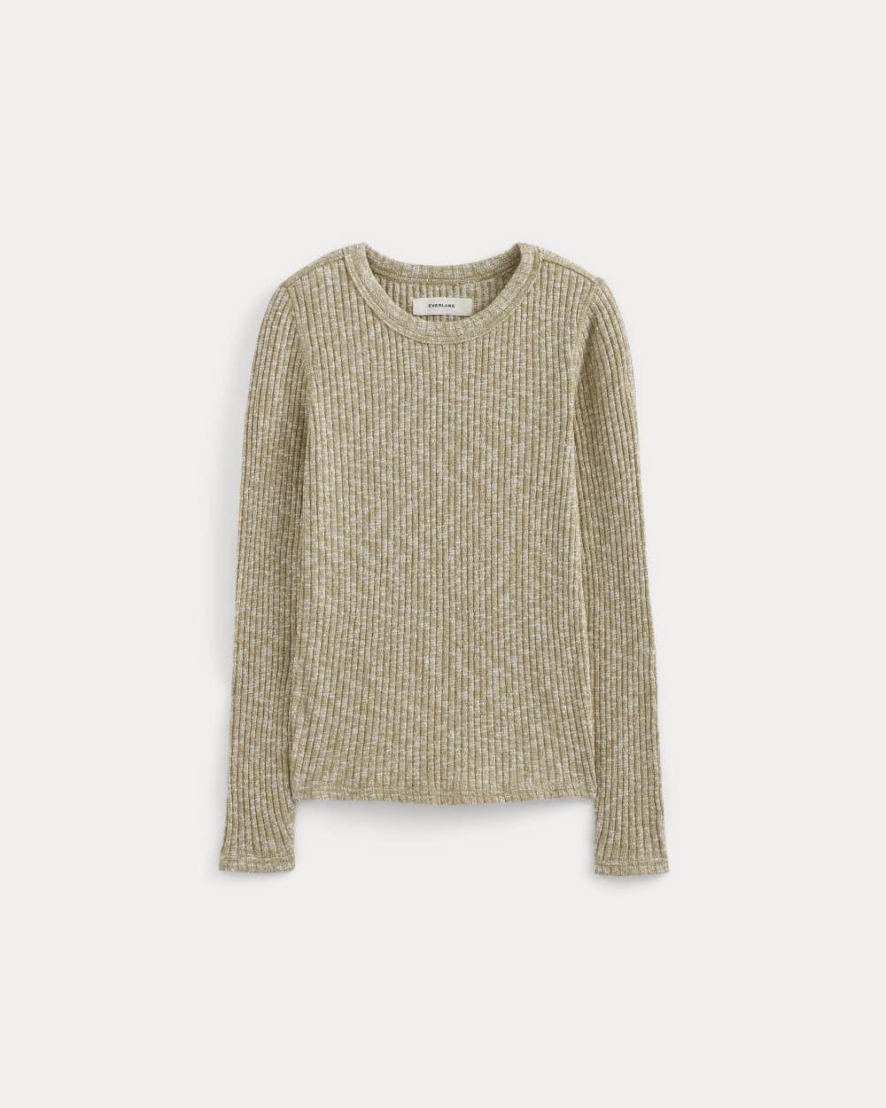 The Cozy Rib Long-Sleeve Tee | Cornstalk / Bone Twist | Everlane