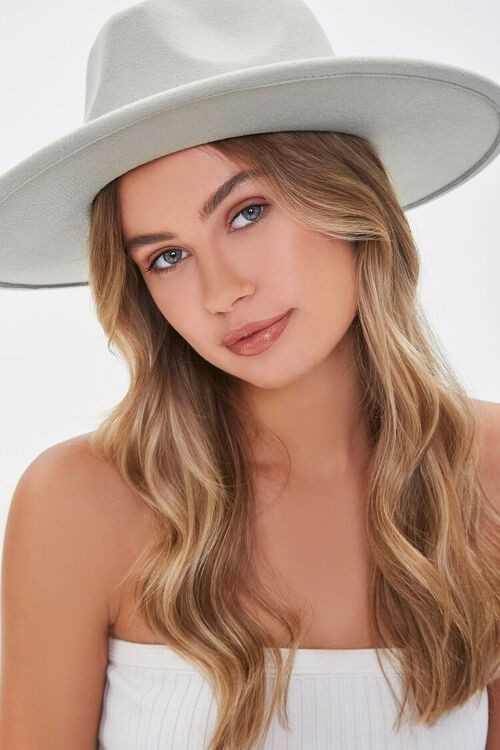 Faux Leather-Trim Felt Fedora | Forever 21 | Forever 21 (US)