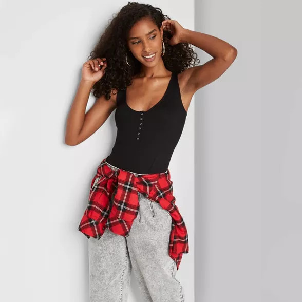 Women's Snap Placket Bodysuit - Wild Fable™ | Target