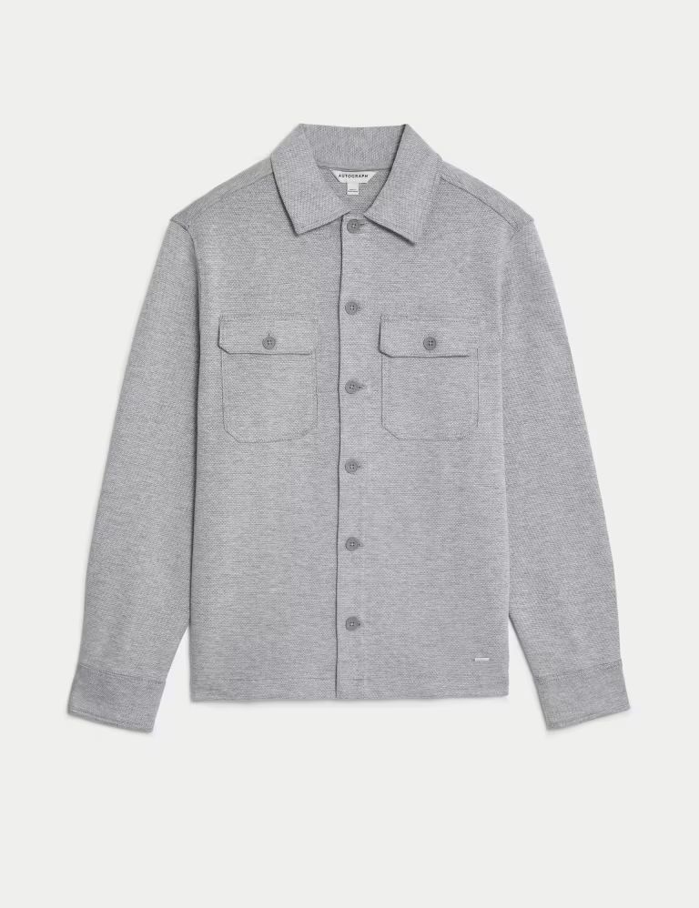 Cotton Rich Textured Overshirt | Marks & Spencer (UK)