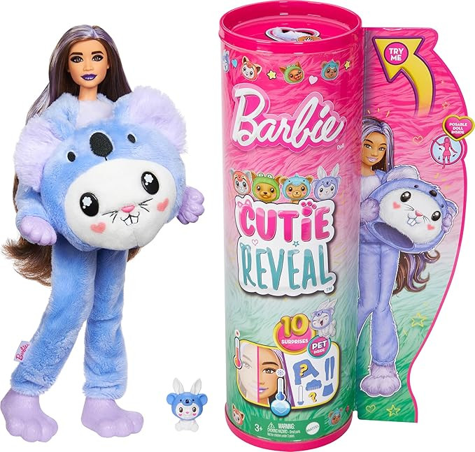 Barbie Cutie Reveal Doll & Accessories with Animal Plush Costume & 10 Surprises Including Color C... | Amazon (US)