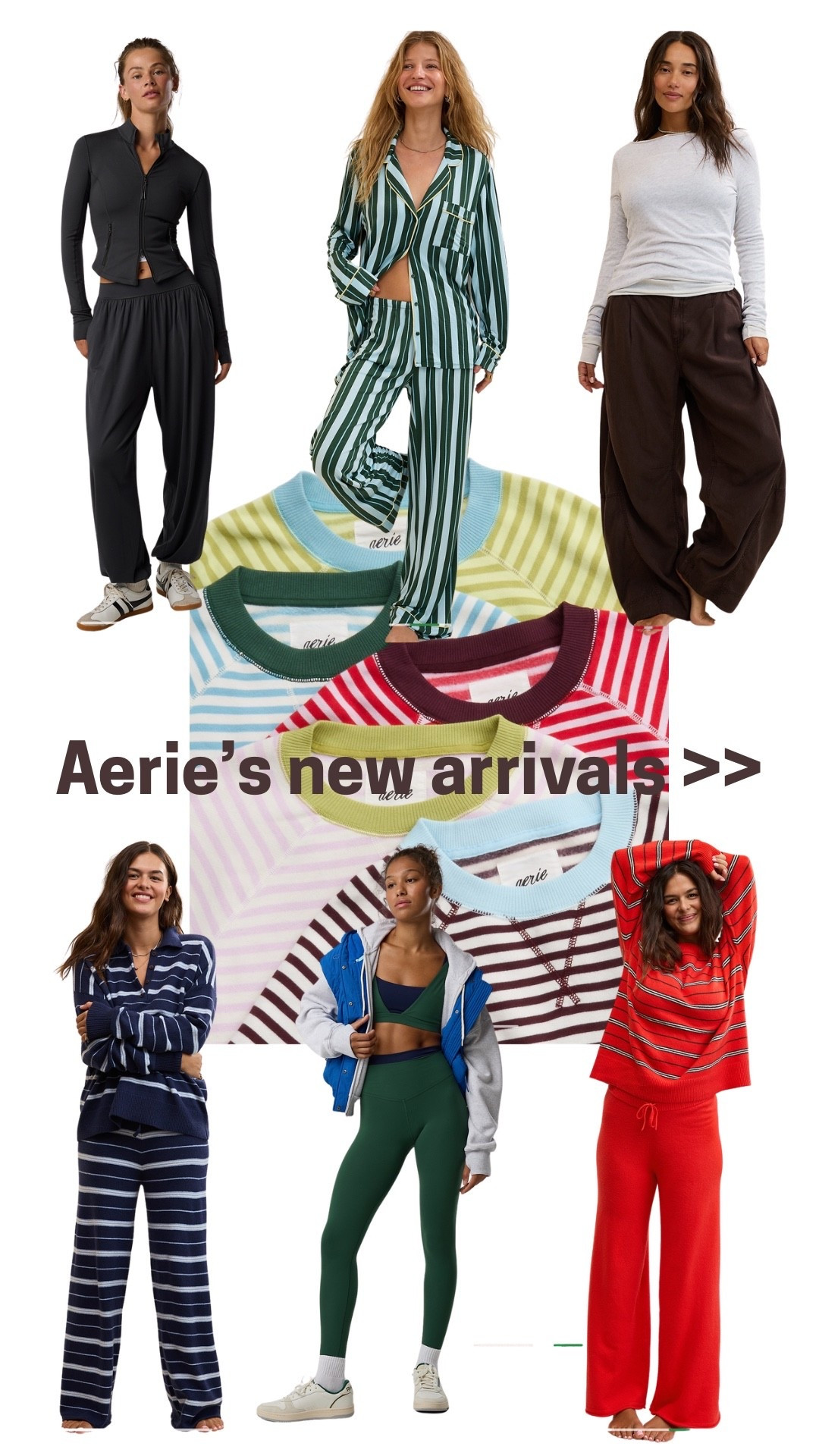 Aerie new arrivals are incredible 🤩

Lounge, pajamas, athletic, comfortable, matching set, fall, winter, sweatshirt, sweatpant, sweat set