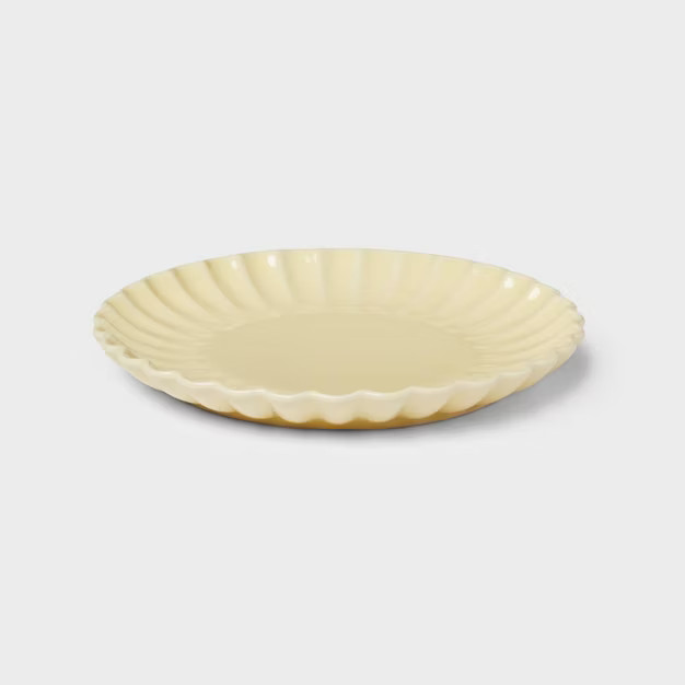 7" Stoneware Small Scallop Plate Yellow - Threshold™ | Target