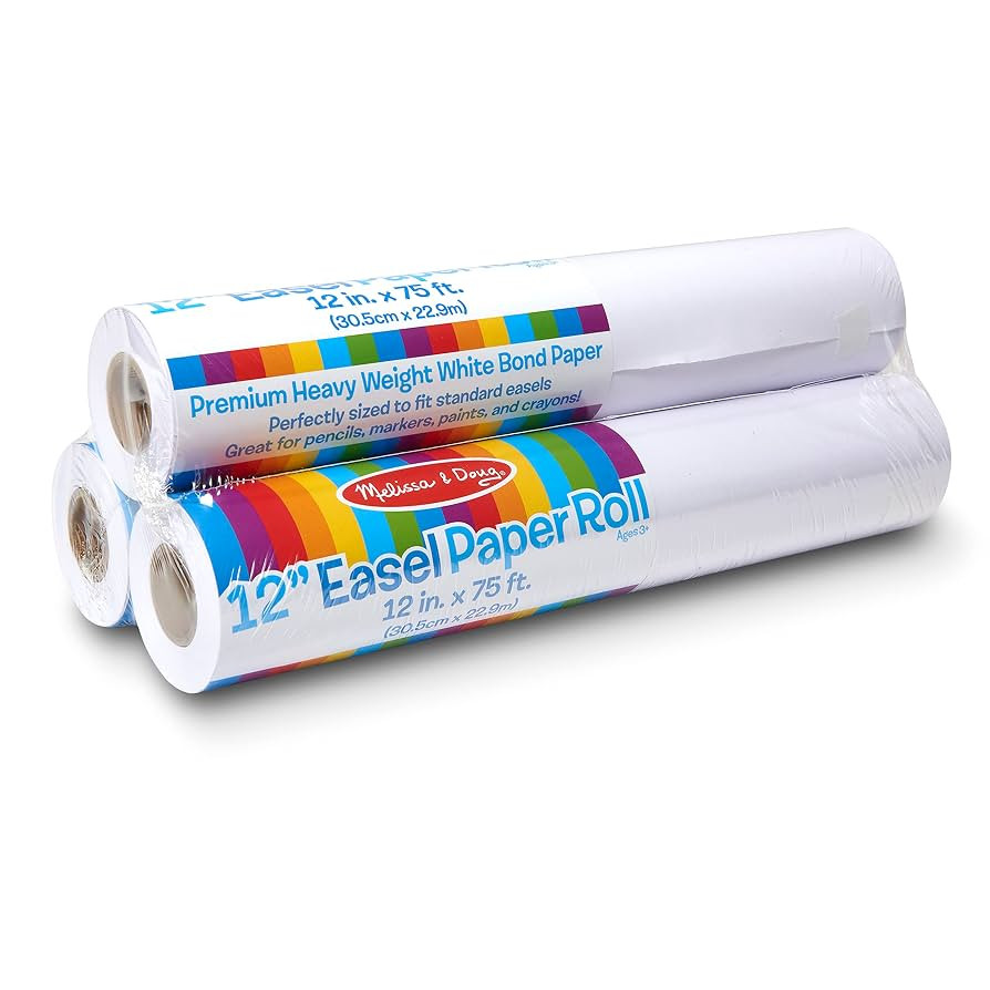 Melissa & Doug Tabletop Easel Paper Roll (12 inches x 75 feet), 3-Pack | Amazon (US)
