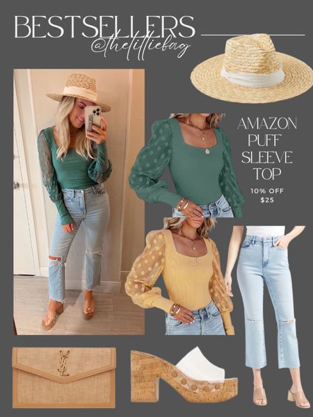 Bestseller: Amazon puff sleeve top. Love this so much! I have four colors. Comes in so many color options. TTS. I wear small. 



Top. Puff sleeve. Ribbed top. Amazon find. Pop of color  

#LTKworkwear #LTKunder50 #LTKsalealert