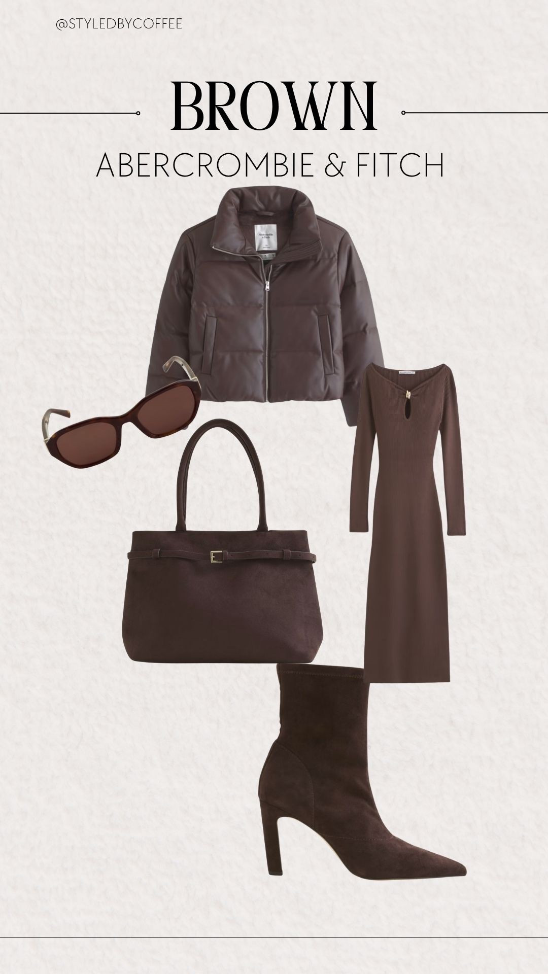 The brown edit from Abercrombie! I love a monochromatic moment! Add some gold hoops and now we’re talking 

#LTKgrwm #LTKCyberWeek #LTKHoliday