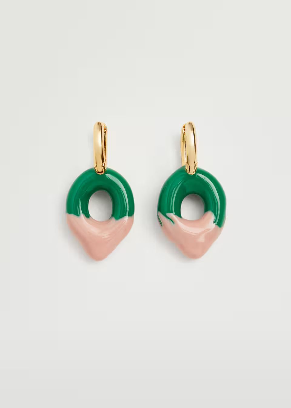 Clay hoop earrings | MANGO (US)