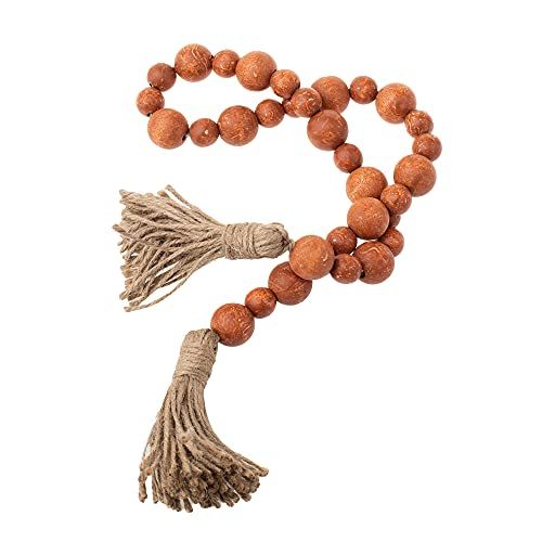 Wood Bead Garland with Tassels, Farmhouse Rustic Country Decor, Fall Decorations | Amazon (US)