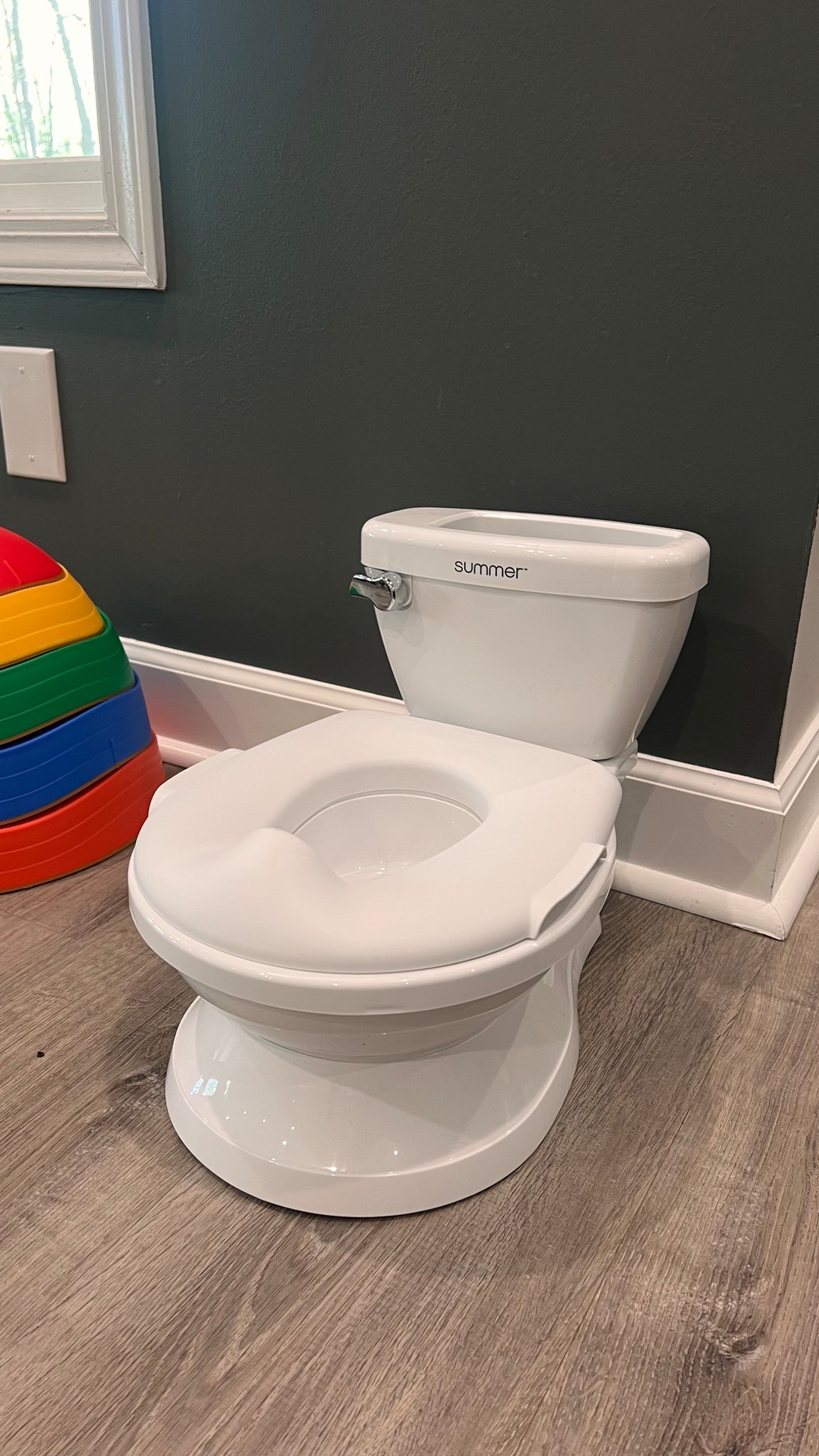 Toddler potty training toilet - it makes sounds when it flush 😂