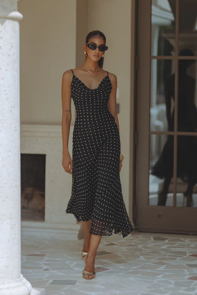 MARIE COWL NECK DRESS - POLKA | CHIC LE FRIQUE