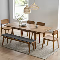 Seb Extendable Dining Set for 6-8 | Castlery | Castlery US