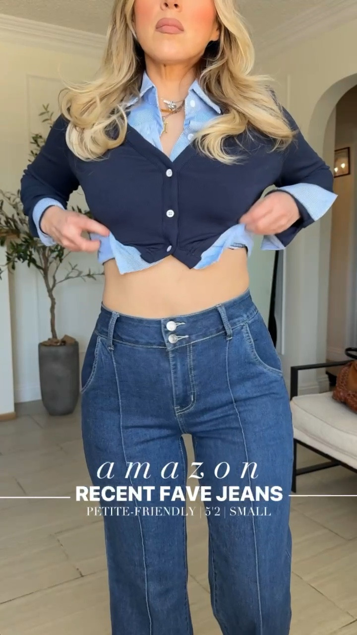 Loving these recent fave JEANS from Amazon 💙☺️ I'm 5'2

✔️Look 1: wearing size 4 in jeans color BLUE | small in top 
✔️Look 2: wearing size 27 in color DANCE AROUND + small in leopard button up 
✔️Look 3: size 29 in 94 baggy jeans | small in top 
✔️Look 4: size 4 jeans in color BLUE 

Follow my LTK @ImLola on the @shop.LTK app to view this post and get my exclusive app-only content!

#liketkit 
@shop.ltk
https://liketk.it/52NWG 

#LTKU #LTKFindsUnder100 #LTKStyleTip #LTKPetite #LTKU #LTKFindsUnder50