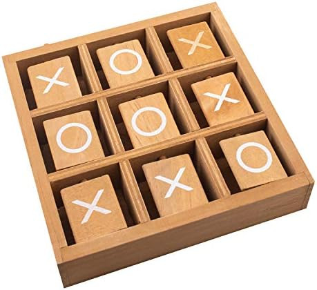 Tic-Tac-Toe Wood Game Set by GrowUpSmart | Classic Wooden Board Game for Kids | Mini Travel Set | Amazon (US)