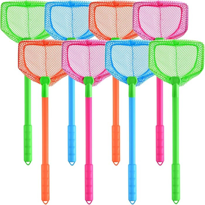 Coopay 4/8 Pieces Butterflies Fishing Net Catching Bug Floating Bait Beach Nets for Outdoor Playi... | Amazon (US)