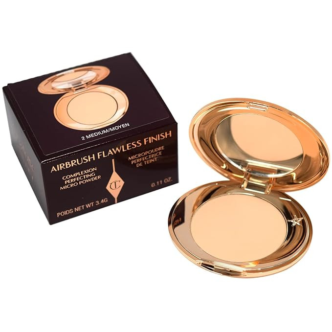 Charlotte Tilbury Mini Airbrush Flawless Finish Setting Pressed Compact Makeup Face Powder for Wo... | Amazon (US)