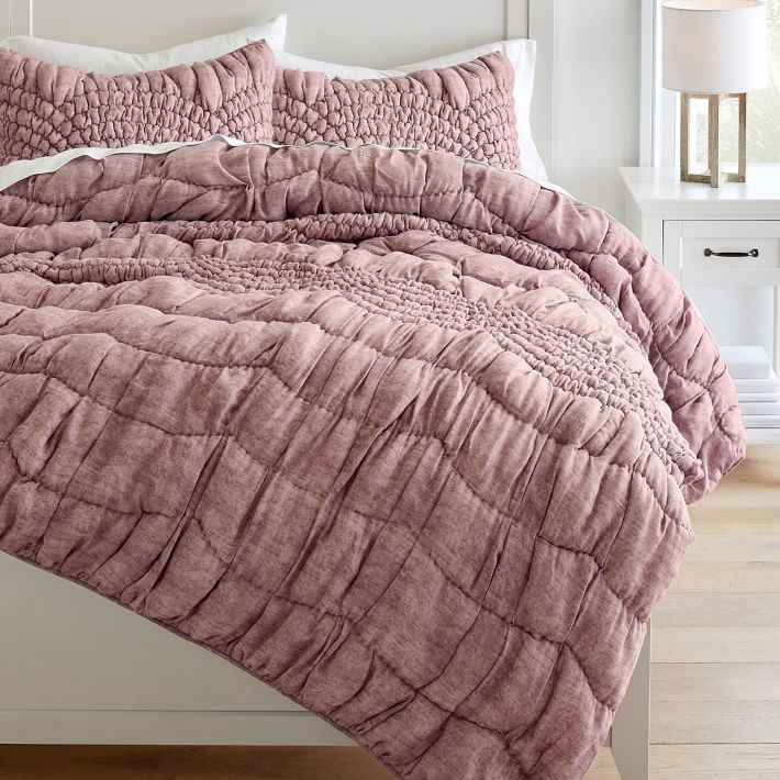 Cream Puff Microfiber Quilt - Sage | Pottery Barn Teen