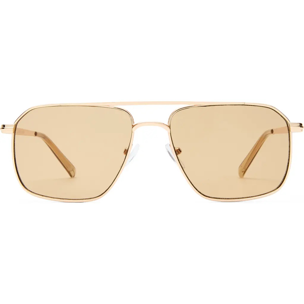 AIRE Equator 55mm Aviator Sunglasses in Gold/tan/hazel Tint at Nordstrom | Nordstrom
